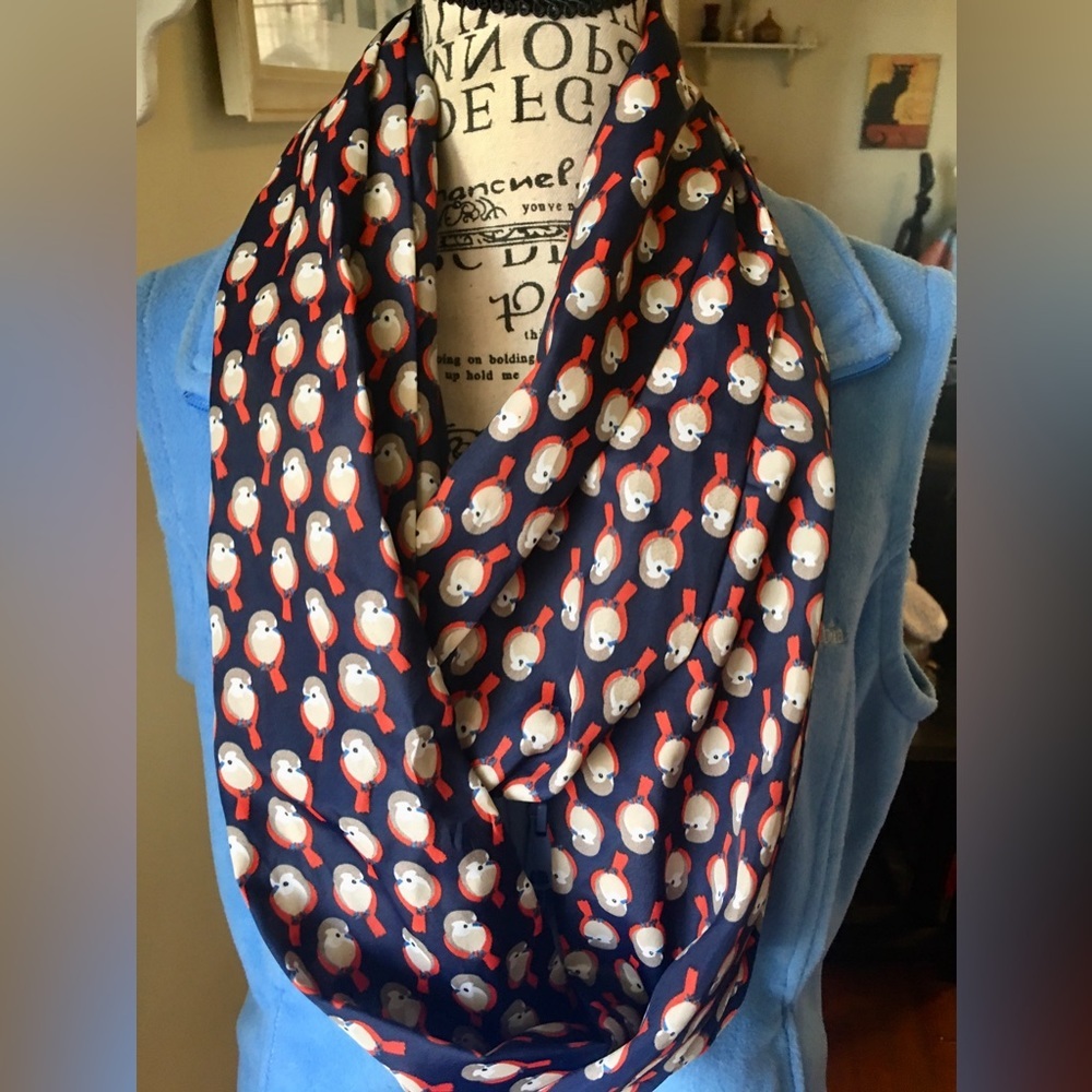 Little Bird Print Infinity Loop Infinity Scarf